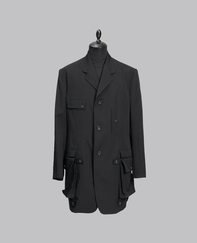 SLEEVE BUTTON DETACHABLE POCKET JACKET