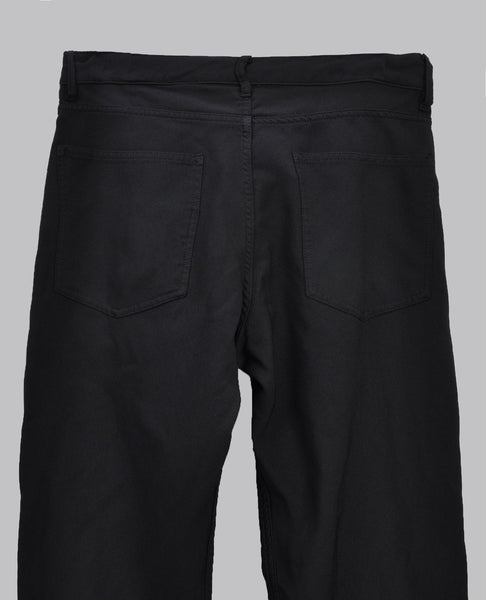 BLACK ZIP TROUSERS