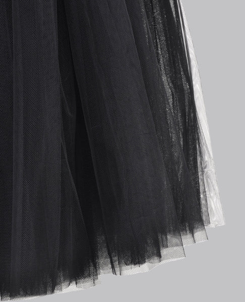 TULLE MID LENGTH SKIRT