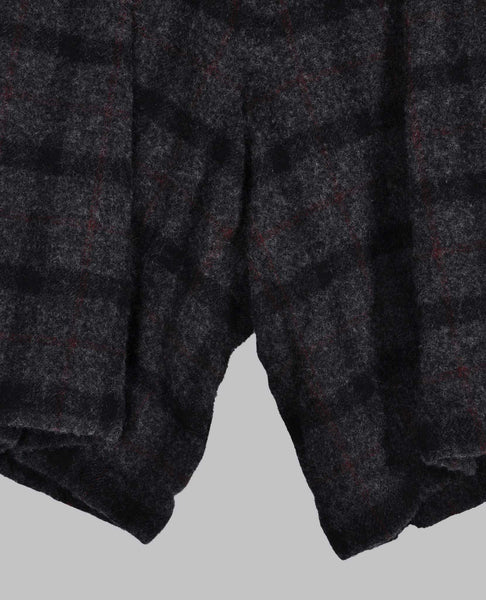 CHECKED WOOL SHORTS