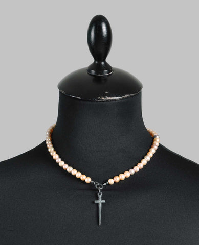 PINK PEARL DAGGER CHOKER